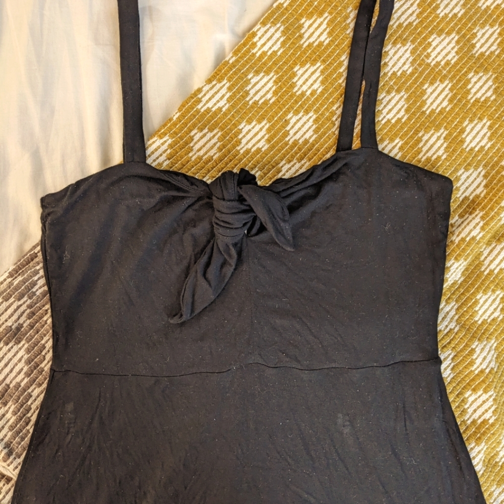 Black H&M Sundress with Tie Front